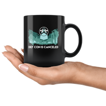 Load image into Gallery viewer, DEF CON is canceled MASKED FIGURE Mug DEFCON 2020 Defcon 29 Black Mug