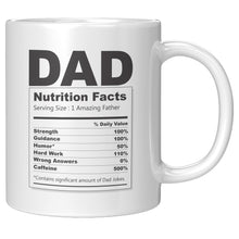 Load image into Gallery viewer, Dad “Nutrition Facts” Mug
