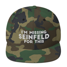 Load image into Gallery viewer, I'm Missing Seinfeld For This Snapback Hat