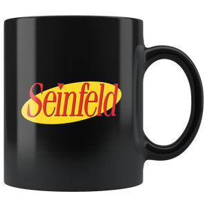 Seinfeld Logo Black Mug