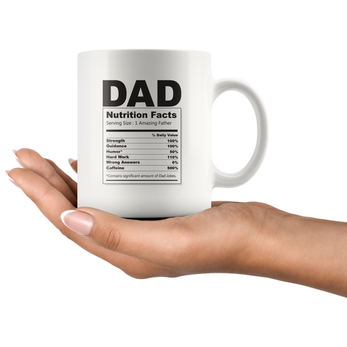 Fathers Day Nutrition Facts Mug