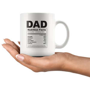 Fathers Day Nutrition Facts Mug