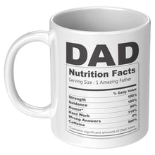 Load image into Gallery viewer, Dad “Nutrition Facts” Mug
