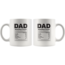 Load image into Gallery viewer, Fathers Day Nutrition Facts Mug