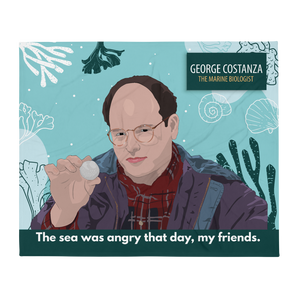 George Costanza Marine Biologist Throw Blanket